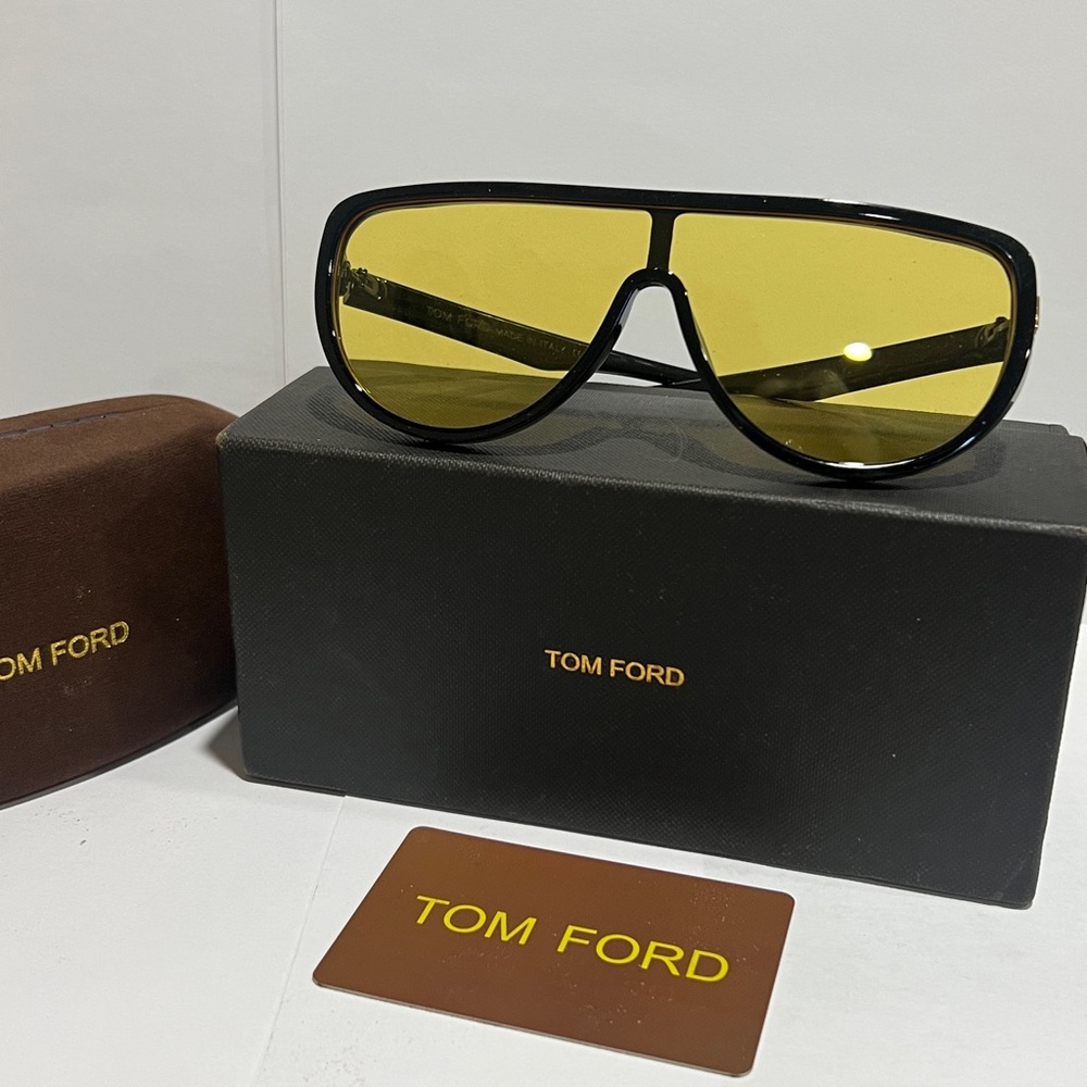 Tom Ford Black Sunglasses with Yellow Lenses